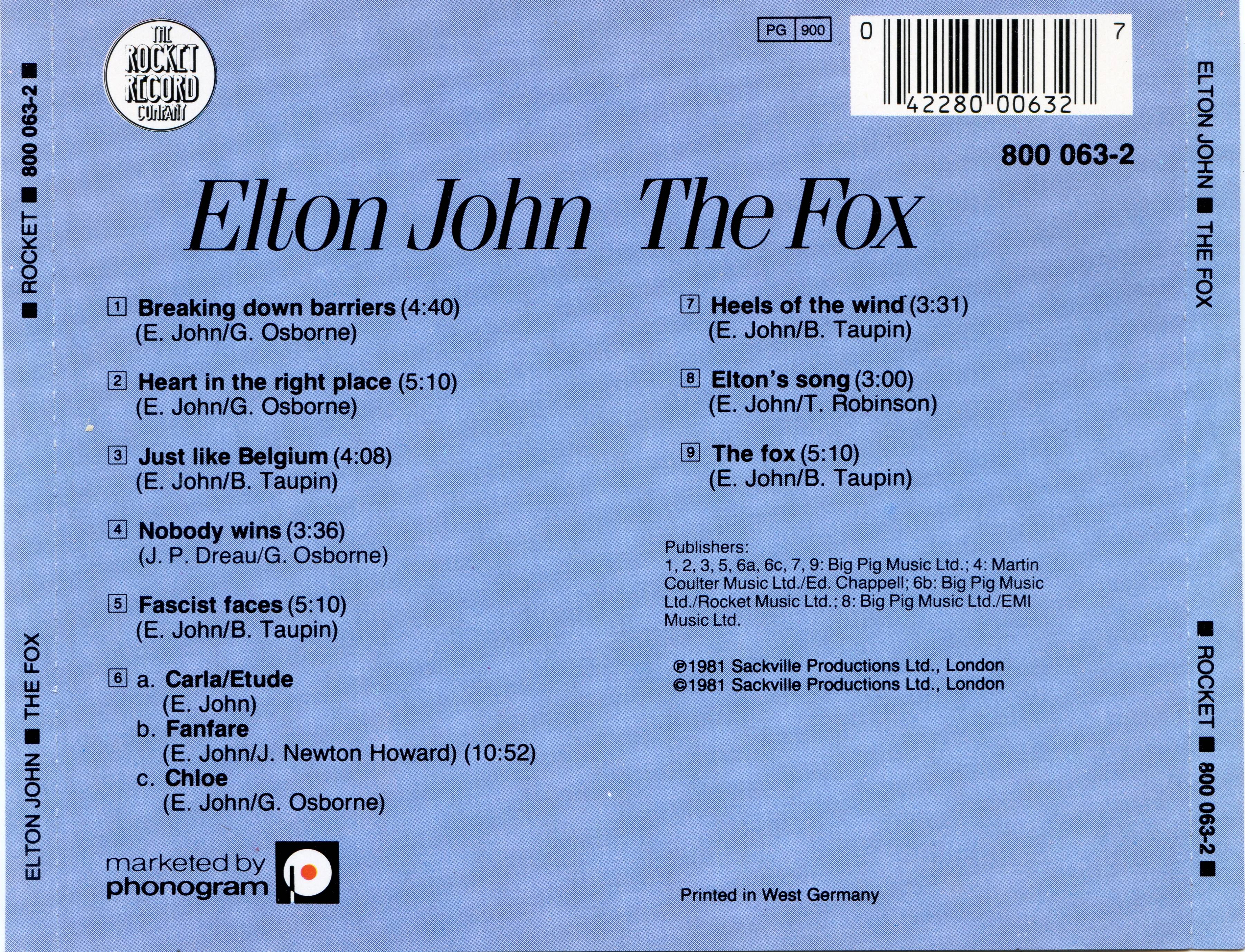 Elton John The Fox [ak d]